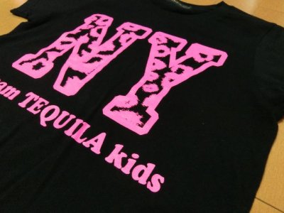 画像2: 【キッズ ダンス 衣装】【在庫一掃☆1000円均一★SALE★】TEQUILA KIDS ★カラバリ★豹柄NYプリント超BIGダンス半袖Tシャツ